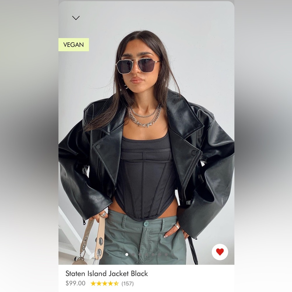 Princess Polly Lioness Staten Island Jacket Black